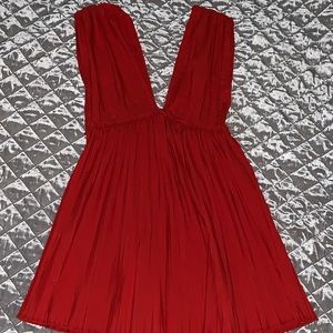 red zara dress